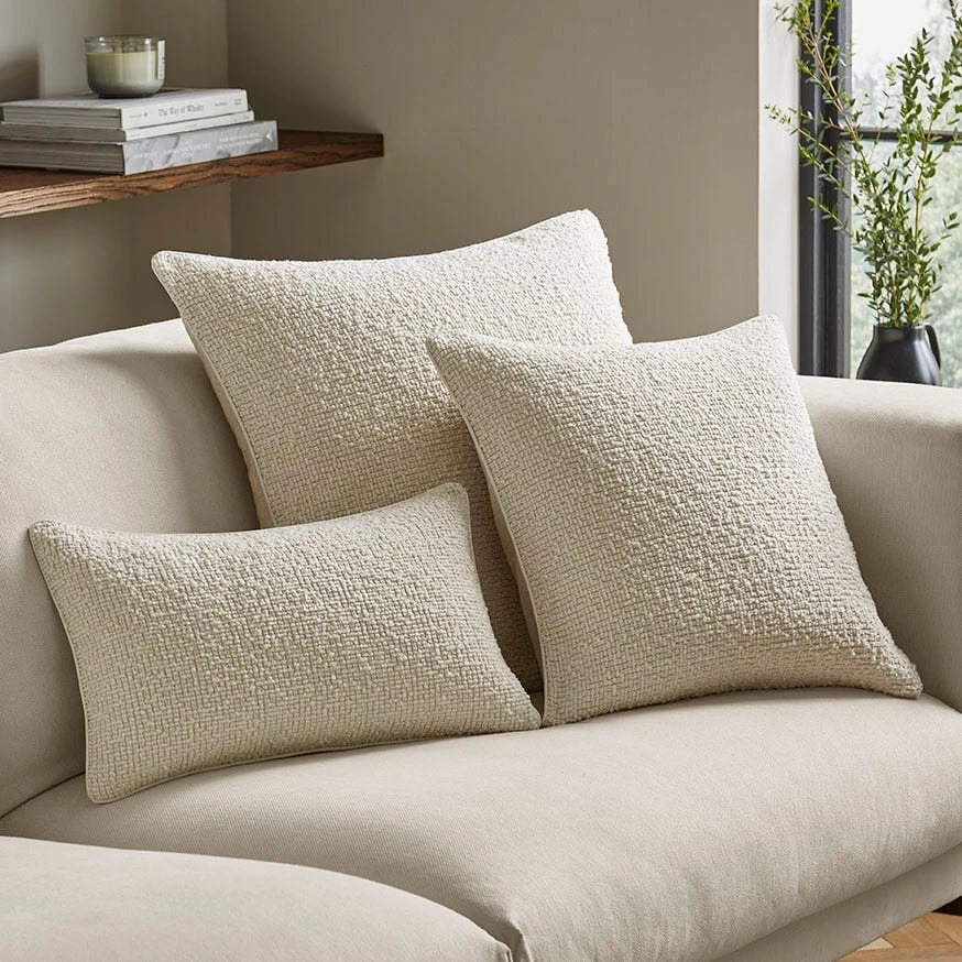 Bouclé Sofa Cushion Cover - Off White