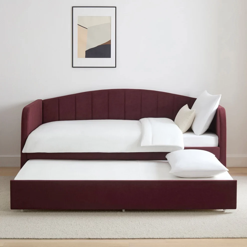 Dover Fabric Day Bed - Berry