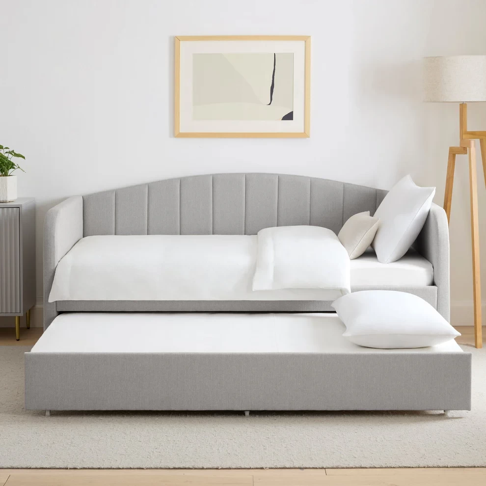 Dover Fabric Day Bed - Stone Grey