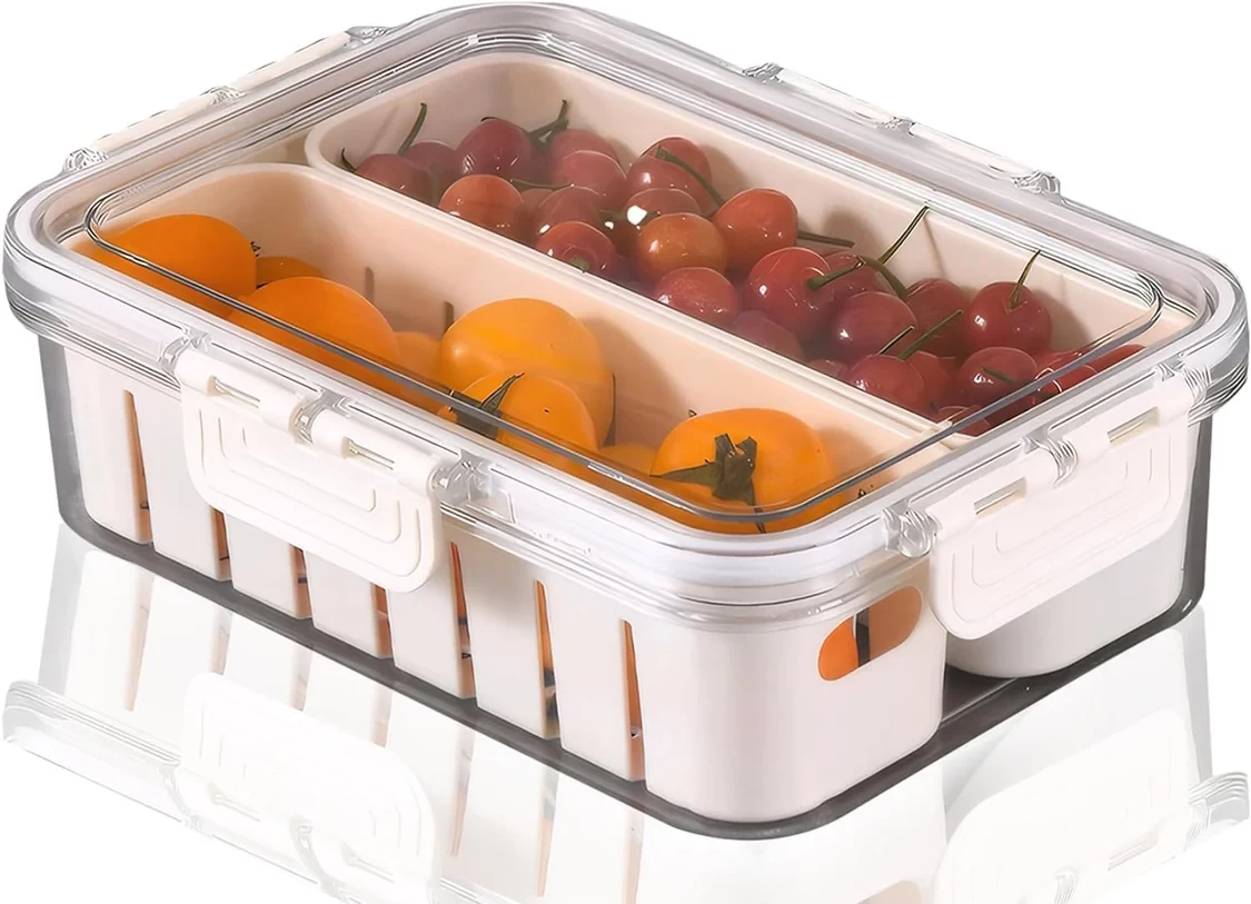 AKDC Plastic Colander Food Container 22cm*15cm*6.5cm