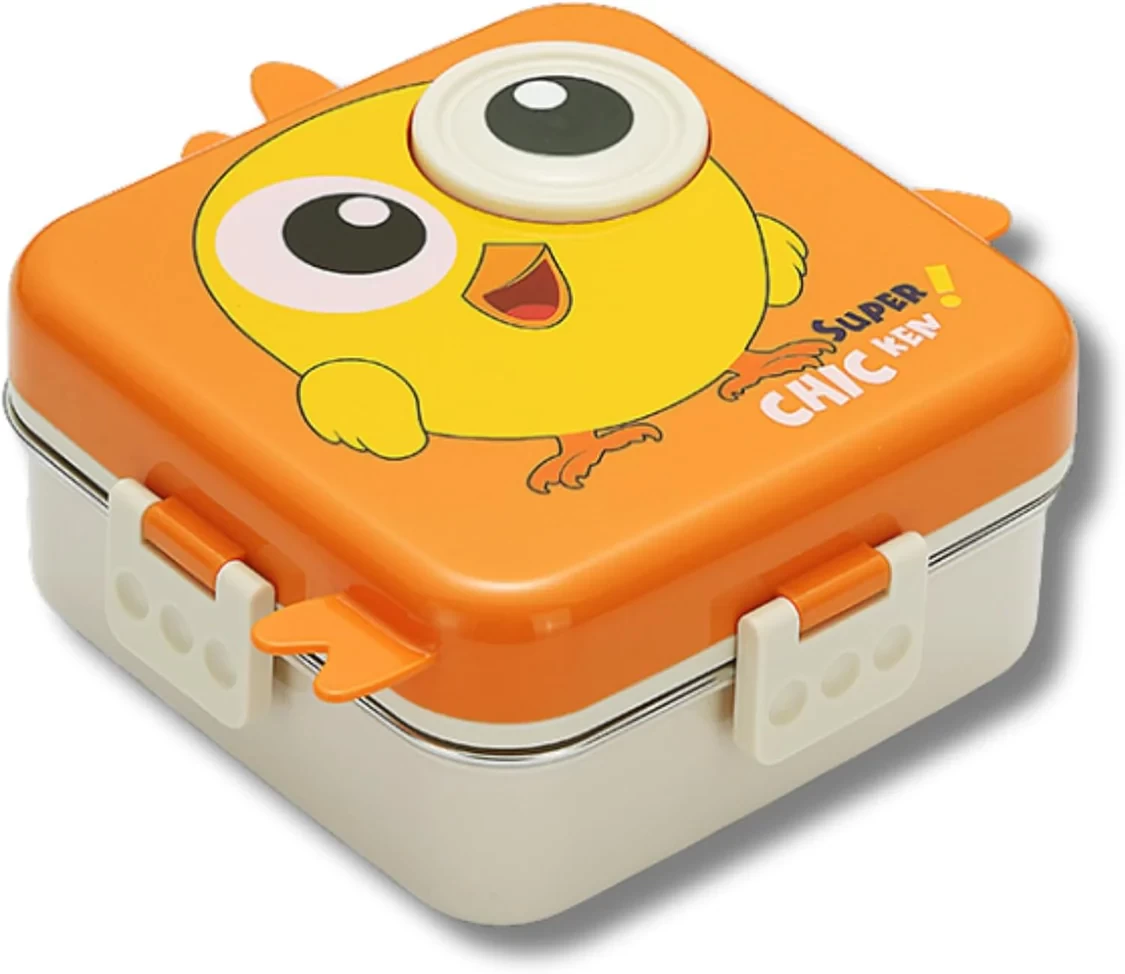 LAX SON Super Chicken Individual Seal Lunch Box 1120ml + 70ml, Green